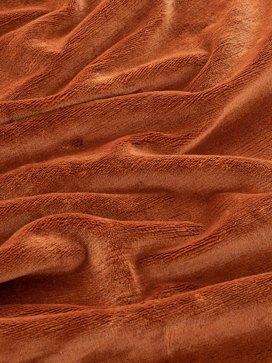 Linen Velvet Fabric – Burnt Orange (LIN07)