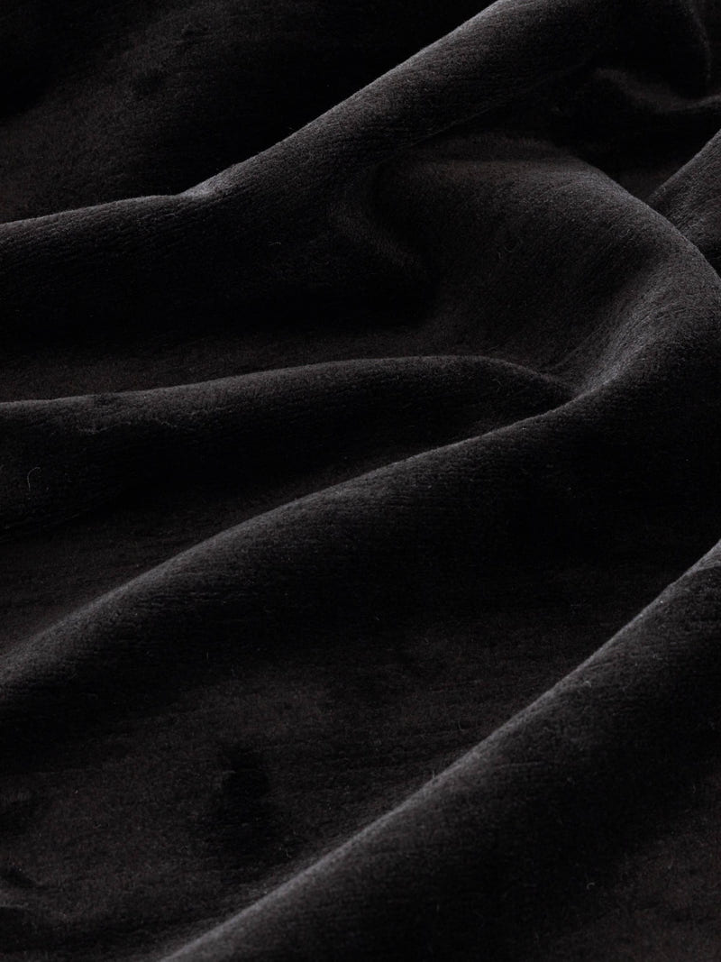 Linen Velvet Fabric – Black (LIN09)
