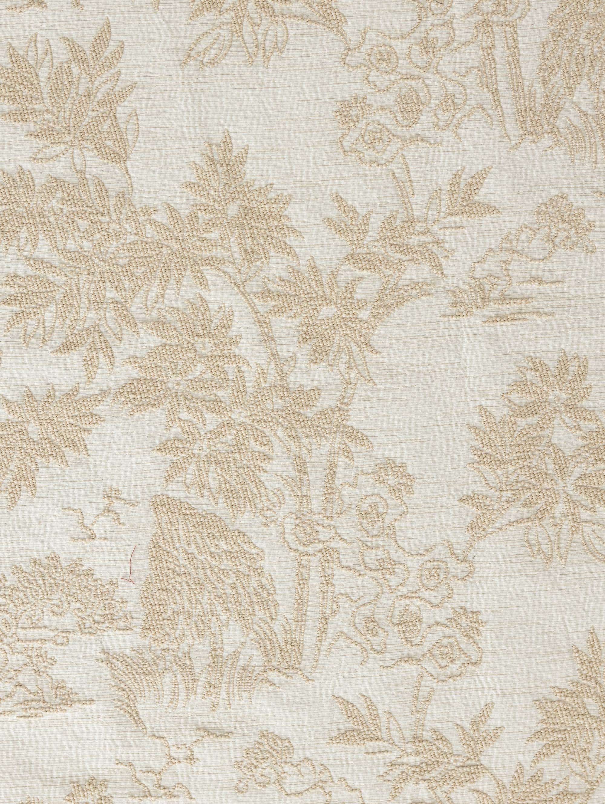 Paradise With Metallic Gold Linen Fringe Cushion