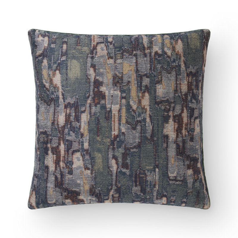 Cascade Silk Velvet Emerald Cushion Cedar Reverse