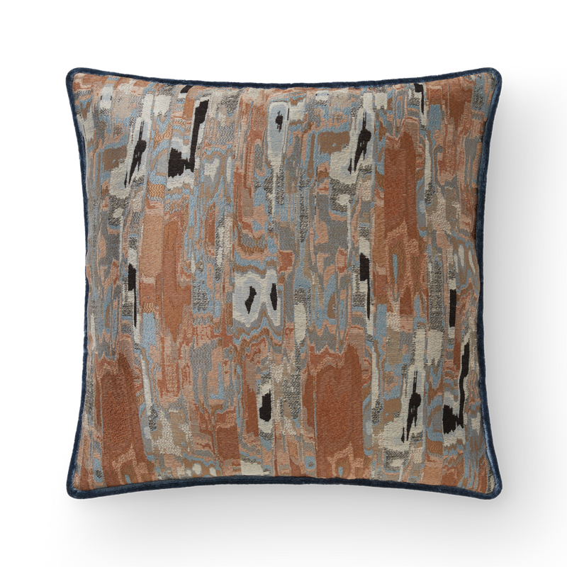 Cascade Silk Velvet Sapphire Cushion Clay