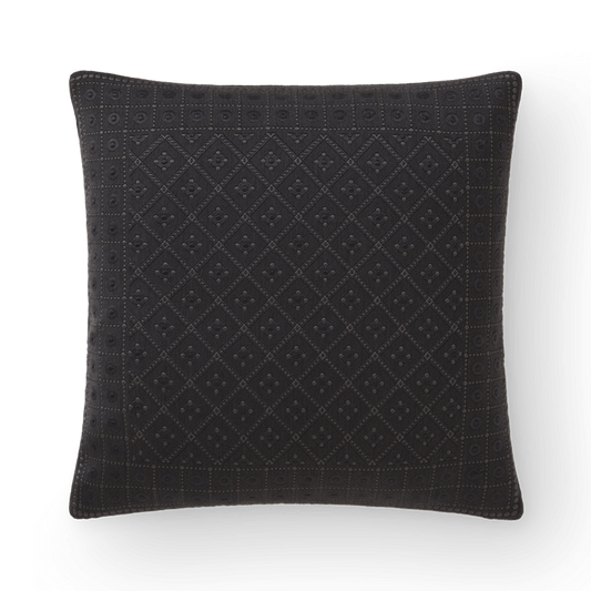Greta Cushion - Jet, Self Piped (CO3211)