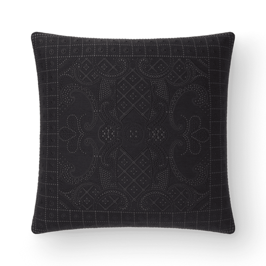 Greta Cushion - Jet, Self Piped (CO3307)