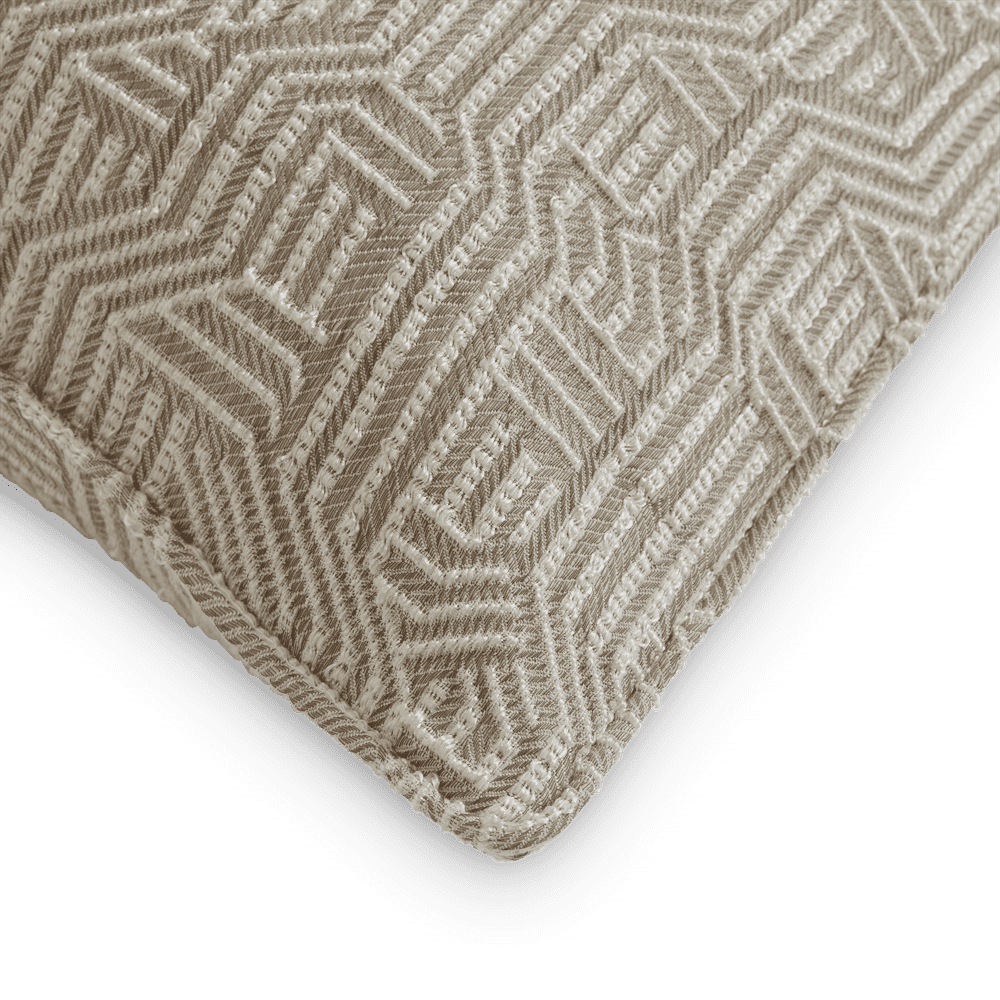 Maze Cushion - Taupe, Self Piped (CC0039)