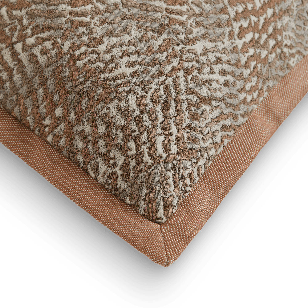 Zaki Clay Border Cushion - Tea Rose, 2CM Edge Detail (CC0070)